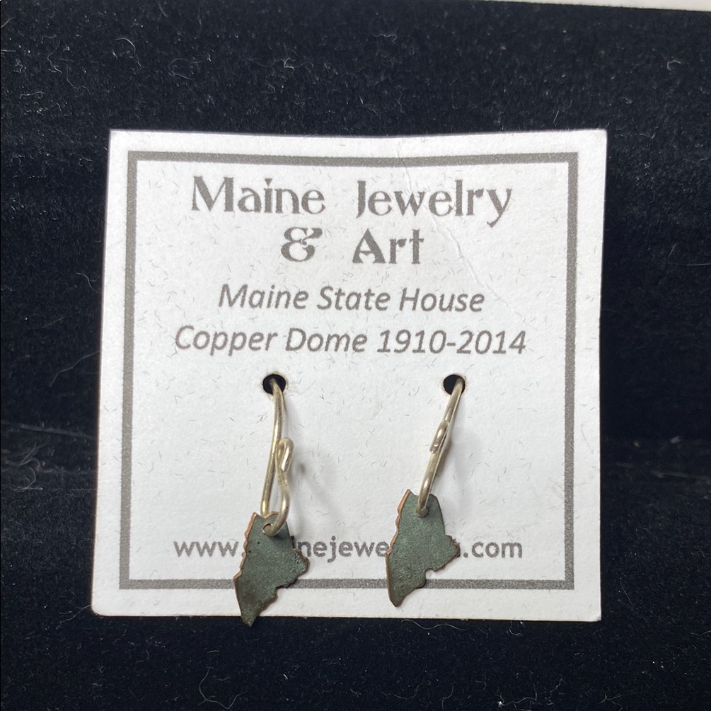 Maine Jewerly  Art State Of Maine Dangle Earrings